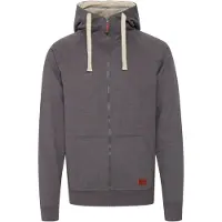 Blend Sudadera con cremallera 'Speedy' marrón / gris / blanco