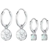 Elli Conjunto de joyería plata / transparente