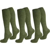 Normani Calcetines hasta la rodilla 'ARMY' oliva