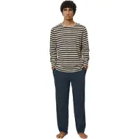 Marc O'Polo Pijama corto 'Mix & Match' beige / azul oscuro