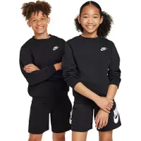 Nike - Kid's NSW Club Fleece Crew L/S - Camiseta de manga larga size XL, negro