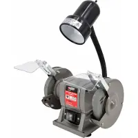 AWTOOLS Amoladora de mesa de 150 mm y 300 W con luz integrada