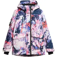 Superdry para mujer. WS110165A Chaqueta de rescate de esquí Ultimate multicolor (L), Deportivo, Nieve, Poliéster Reciclado, Sostenible, Supe