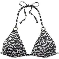 LASCANA Top de bikini negro / blanco