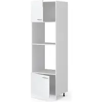 Vicco Armario para microondas R-Line Blanco alto brillo 60 cm, Model 29277