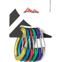 Austrialpin - Micro Wire 6er Set Alu - Mosquetón cierre instantáneo multicolor