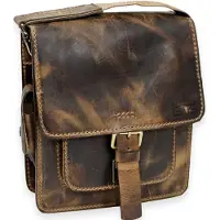 MIKA Bolsa de hombro Piel natural 26 cm marrón