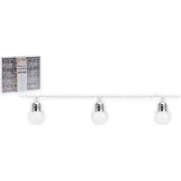 Nobrand Iluminación para fiestas LED de Koopman, con 30 bombillas, luz blanca cálida, vidrio transparente