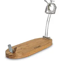 3 Claveles Soporte abatible y giratorio para tender ropa, marca , fabricado en acero inoxidable, madera, bambú y metal, con dimensiones de 470 mm y 185 mm