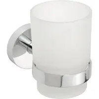 Sapho Soporte para cepillos de dientes Omega, 95 x 110 x 55 mm, cromo/vidrio