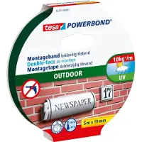 TESA powerbond cinta adhesiva de doble cara para exteriores de 19 mm x 5 m