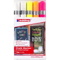 Edding 4095 Rotuladores de tiza blanca 5 unidades