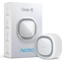 Z-Wave Sirena 6, sirena inalámbrica, para uso interior/exterior, alcance de 120 metros, frecuencia de 868.4 MHz, 110 dB, grado de protección IP20