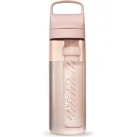 LifeStraw Go Cherry Blossom Pink GO-650ML-PNK BPA-Free Plastic, botella de agua con filtro de 2 fases, 650 ml