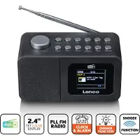 Lenco Radio Despertador Cr-625bk