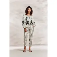 Summum Woman Top Linnen Heavy Embroidery Ivory Talla: 34 | Blusas Outlet | Mujer | Blanco
