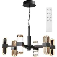 Toolight Lámpara Colgante De Techo App770-6C Led Black70X70X92Cm