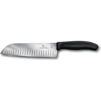 Victorinox SwissClassic 6.8523.17G Santoku con hoyuelos 17 cm, negro