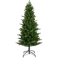 Everlands Árbol de Navidad Killington, color verde, PVC, metal, poliestireno, forma de abeto, diámetro 93 cm, altura 180 cm