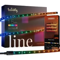 Twinkly Line, guirnaldas, color negro, IP20, negro, azul, verde, rojo, corriente alterna