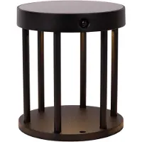 Lucide JACKSON - Lámpara de poste - solar - Ø 16 cm - LED regulable. - 1x2W 3000K - IP54 - sensor de movimiento y sensor diurno/nocturno - negro