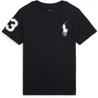 Ralph Lauren para niño. 322832907055 Camiseta Big Pony de punto de algodón negro (4años= 109/116cm), Clásico, Manga corta, moda infanti
