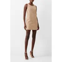 French Connection Effie Boucle Shift Dress Brown Talla: 14 | Mini Vestidos Outlet | Mujer | Marrón