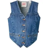 Levi's Braided Lightweight Vest Blue Talla: L | Chaquetas Outlet | Mujer | Azul