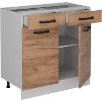 Vicco Mueble bajo de cocina R-Line Roble dorado 80 cm sin encimera, Model 52293