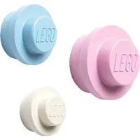 LEGO Set de Percheros de Pared (blanco, azul claro, rosa)