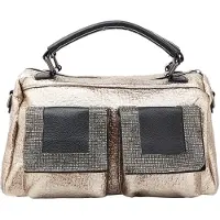 NAEMI Bolso de mano oro / negro