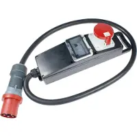 As Schwabe Distribuidor de energía de caucho completo as-Schwabe, CEE 400V 63A, 5G16, para conexión a CEE 400V 63A, grado de protección IP44