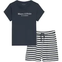 Marc O'Polo Pijama ' Mix & Match Cotton ' azul / blanco