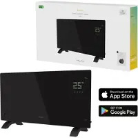 Hombli Calentador de convección de vidrio , 2000W, color negro
