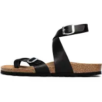 Bayton Sandalias de dedo 'Swan' marrón / negro