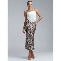 BWLDR Falda 'Alisa' marrón / rojo / blanco