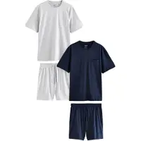 Next Pijama corto navy / gris moteado