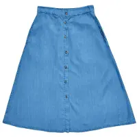 Mazine - Women's Denim Midi Skirt - Falda size XS, gris