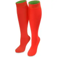 Normani Calcetines hasta la rodilla verde neón / rojo