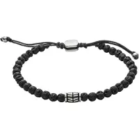 Fossil Pulsera negro / plata