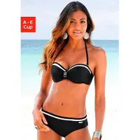 LASCANA Bikini negro / blanco