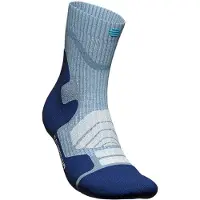 Bauerfeind Sports - Women's Outdoor Merino Mid Cut Socks - Calcetines de trekking size 35-38, gris/azul