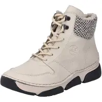 Rieker Botines con cordones crema / negro