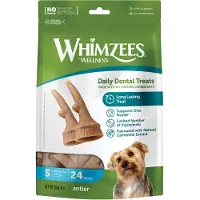 Whimzees Antler Dental Treats - S - 24 unidades