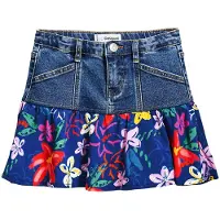 Desigual , Falda denim volante, Azul, 11/12