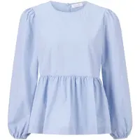 Rich & royal Cotton Blouse With Peplum Sustainable Skyway Blue Talla: 36 | Manga Larga Outlet | Mujer | Azul