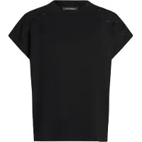 Karl Lagerfeld Orchid Embroidery T-shirt Black Talla: XS | Camisetas de Seda Outlet | Mujer | Negro