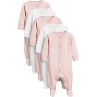 Next Pijama entero/body rosa / blanco
