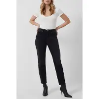 French Connection Palmira Str.rec High Rise Jean Black Talla: 8 | Vaqueros Rectos Outlet | Mujer | Negro