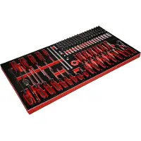 Ks Tools Juego de llaves de vaso y destornilladores , 1/4", 146 piezas, con base de espuma
